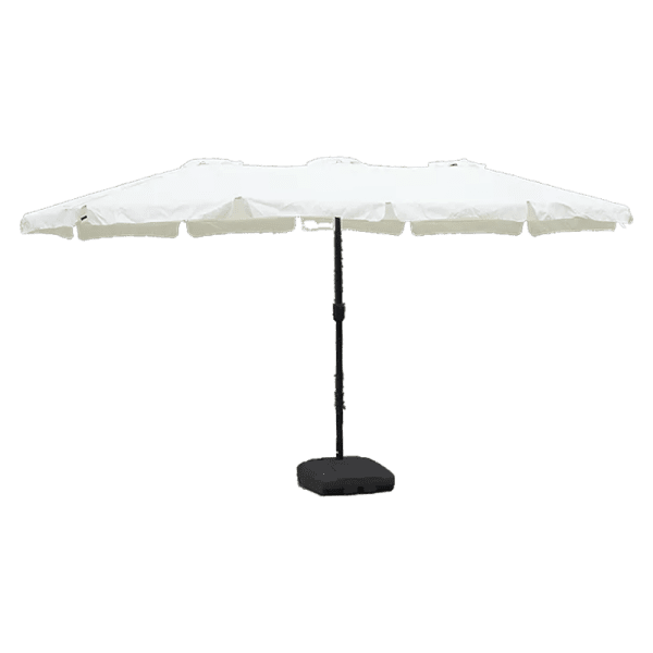 White 4.5mx2.6m Oblong Parasol