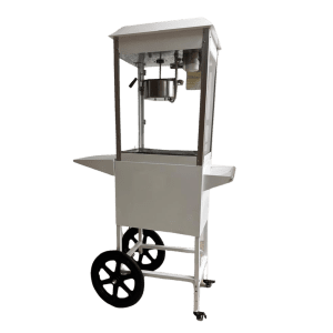 White Gourmet Popcorn Cart