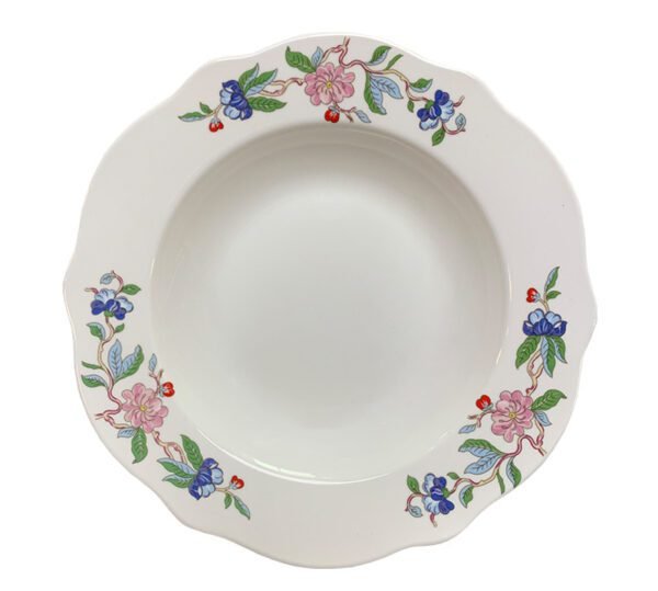 Floral 21.5cm Porcelain Soup Plate