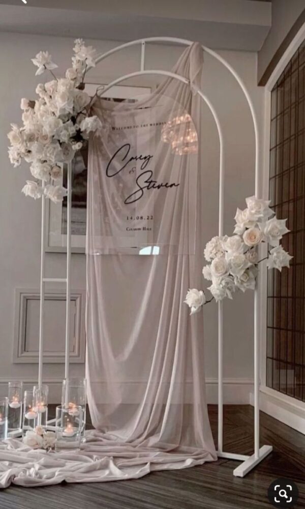 Rent 2D Metal White Arch Half Moon Penang Malaysia