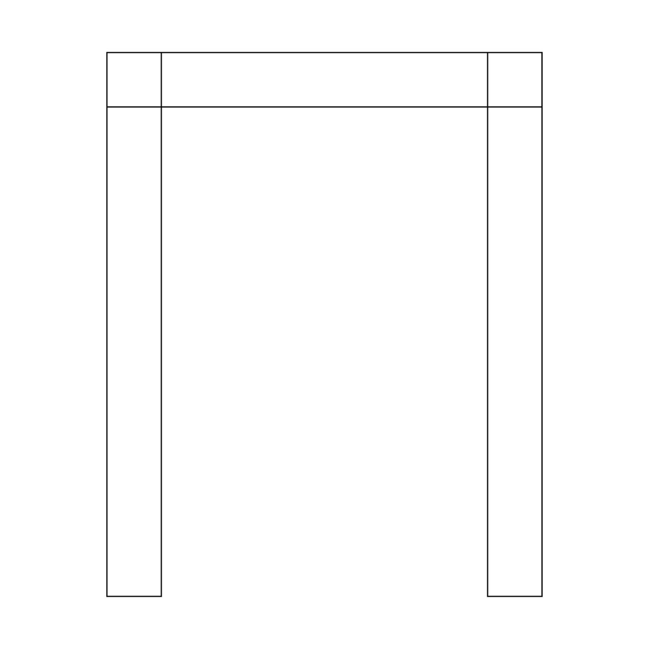 Rent 2D White Rectangle Frame | Areum Event Planner Malaysia