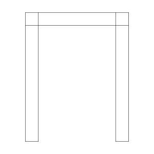 2D White Rectangle Frame