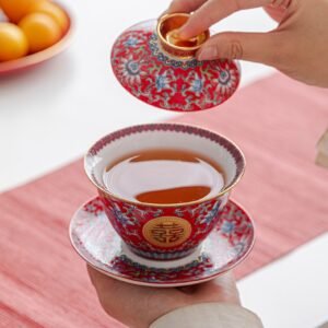 Chinese Double Happiness Teacups Rental Wedding Penang Kedah Perak Perlis Malaysia