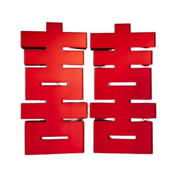 Chinese Double Happiness Character Oriental Decor Rental Penang Kedah Perak Malaysia