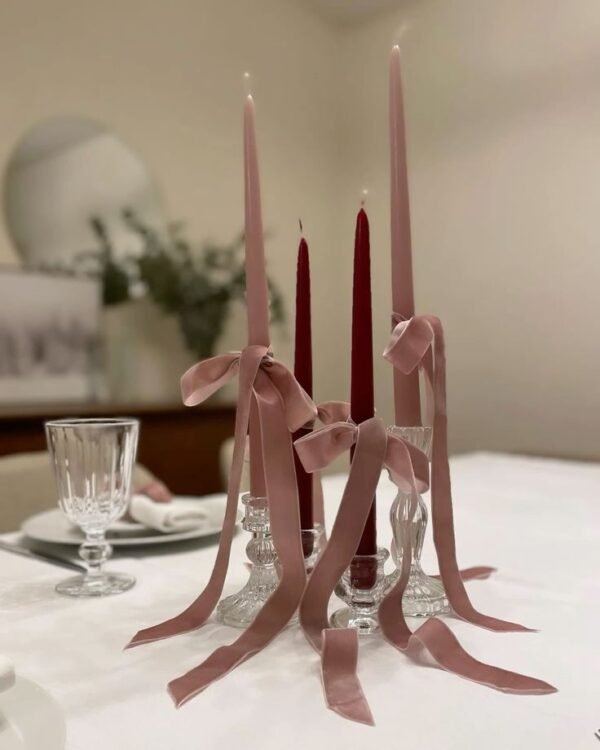 Long Candle Pastel Pink - Image 5