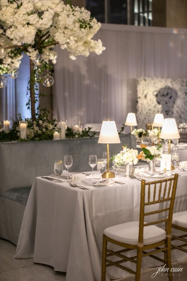 Gold Table Lamp Linen - Image 5