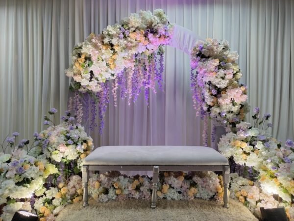 Pelamin Beigh Bench Sofa - Image 2