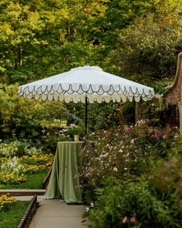 Black Scalloped Umbrella - Image 7