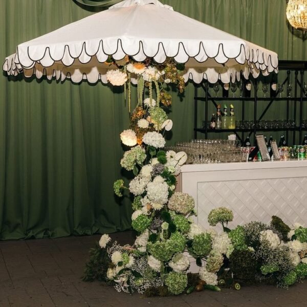 Black Scalloped Umbrella - Image 6
