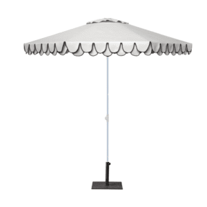 Black Scalloped Umbrella