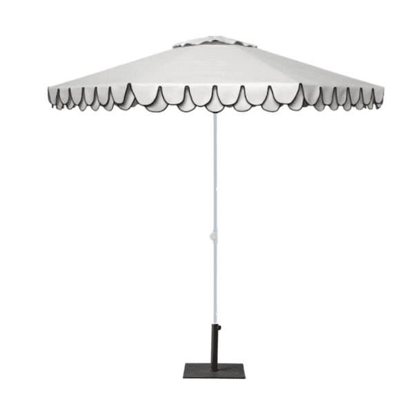 Black Scalloped Umbrella