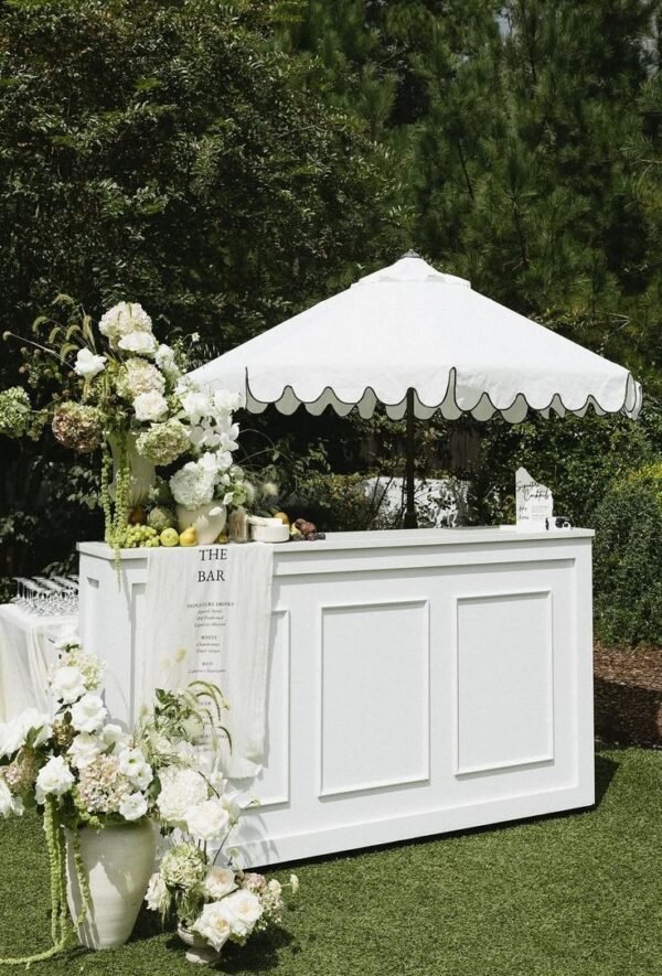 Black Scalloped Umbrella - Image 2