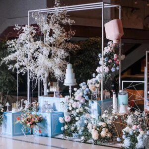 White Metal Rectangular Frame for Backdrop or Welcome Decor Penang