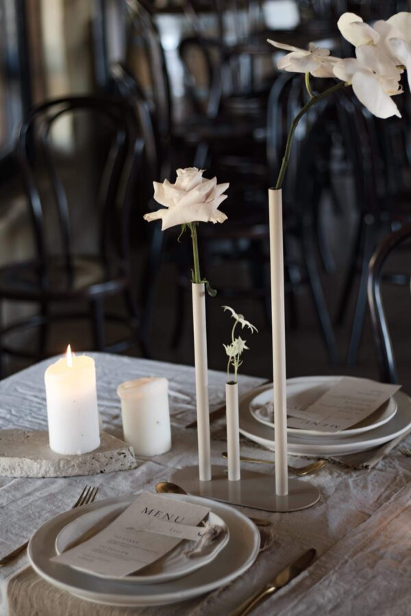 Rent Asymmetrical Minimal Bud Vase White Penang Malaysia