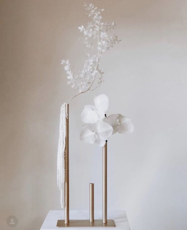Rent Asymmetrical Minimal Bud Vase Gold Penang Malaysia