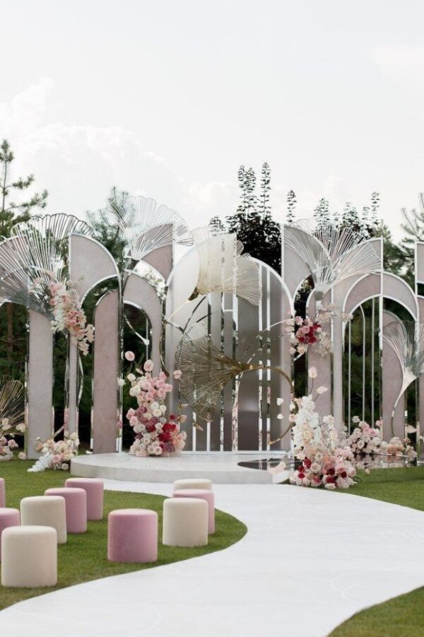 Rent PU Leather Pink Stool Penang Malaysia