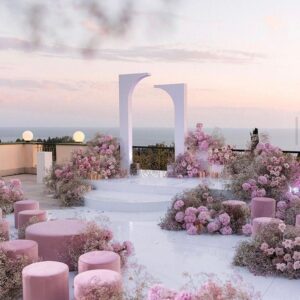 Rent PU Leather Pink Stool Penang Malaysia