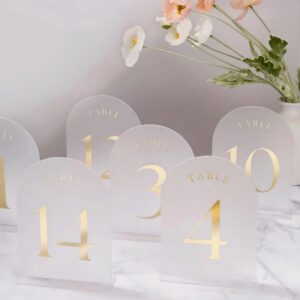 Rent Table Numbers Transparent Gold Acrylic Penang Langkawi