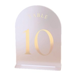 Rent Table Numbers Transparent Gold Acrylic Penang Langkawi