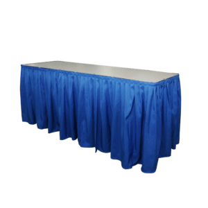 Table Skirting Blue Penang Event Setup