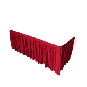 Table Skirting Red Penang Event Setup
